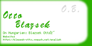 otto blazsek business card